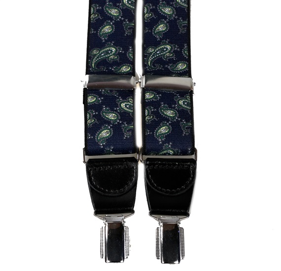 Bretelle Élastique en Cachemire Bleu Marine