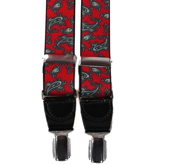 Bretelle Élastique en Cachemire Rouge