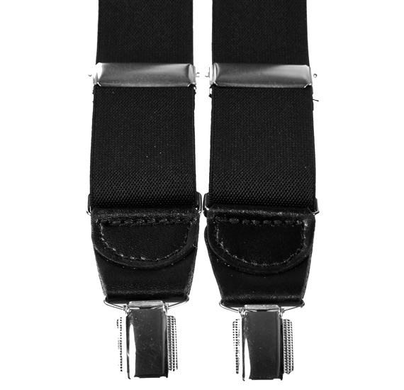 Bretelle Élastique Cuir Noir