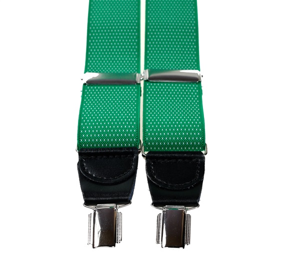 Bretelle Élastique en Cuir Vert avec Taches Blanches