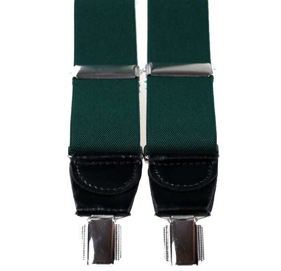 Bretelle Élastique Cuir Vert Foncé