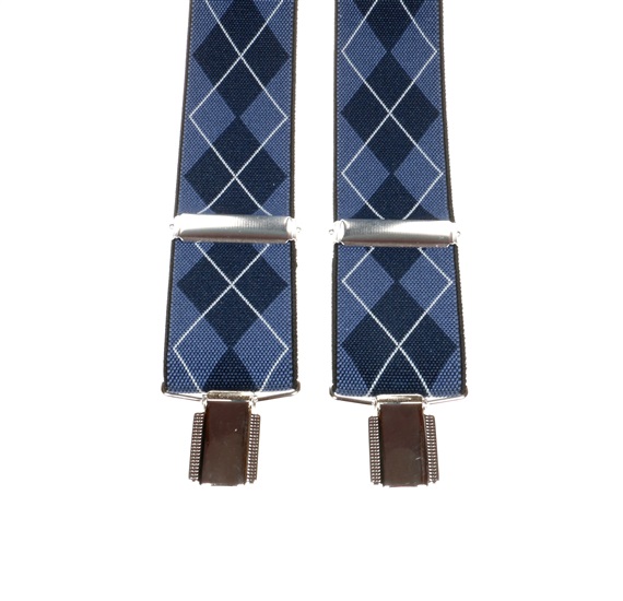 Bretelle Élastique Losanges Bleu Marine
