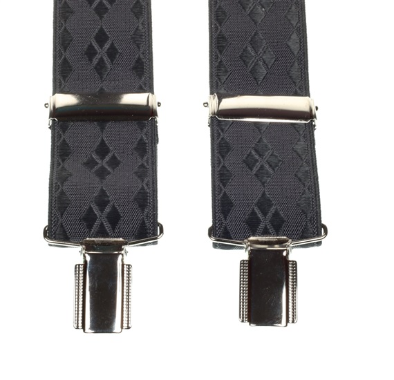 Bretelle Élastique Losanges Gris Anthracite