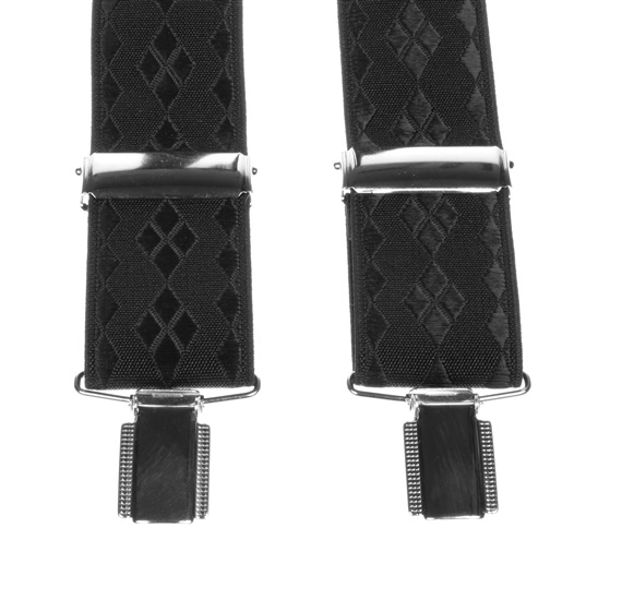 Bretelle Élastique Losanges Noir