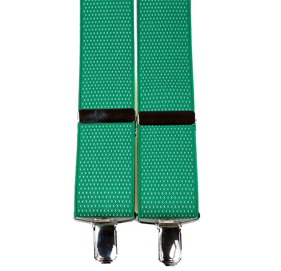 Bretelle Élastique Vert Andalousie à Pois Blancs