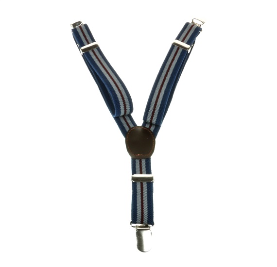 Bretelle Enfant Rayures Bleu Marine, Gris et Marron