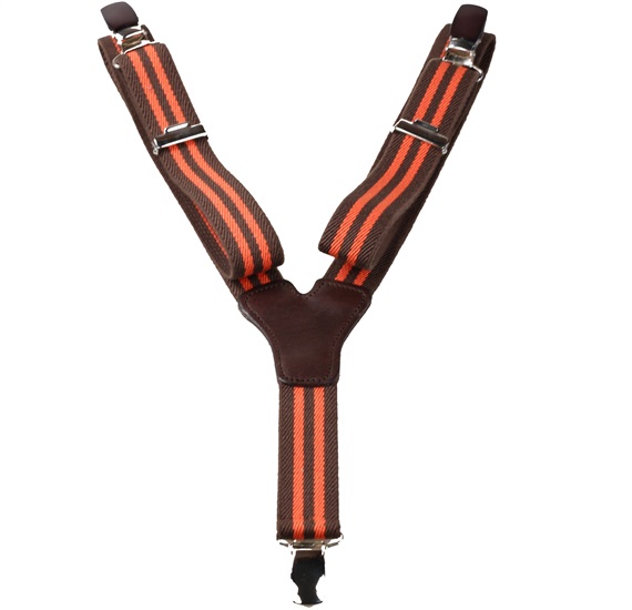 Bretelle Enfant Rayures Marron et Orange