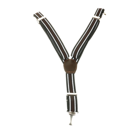 Bretelle Enfant Rayures Noir et Marron