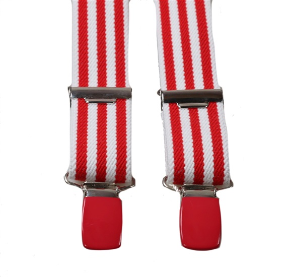 Bretelle Enfant Rayures Rouges et Blanches