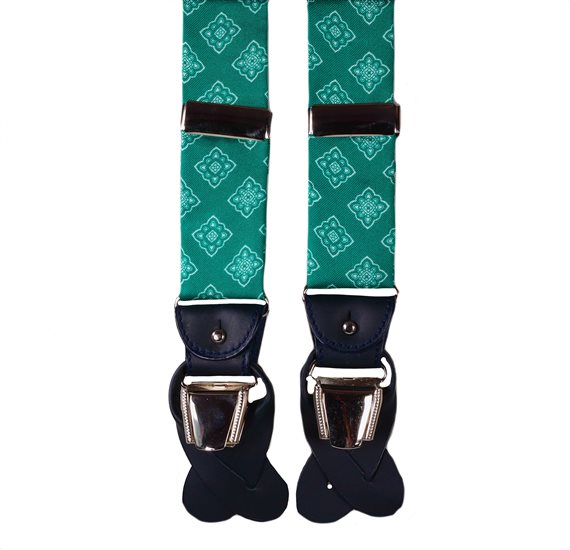 BRETELLE EN SOIE VERT DESIGN