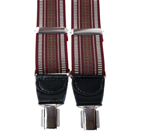 BRETELLE XXL EN JACQUARD DE CUIR BORDEAUX