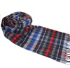 Écharpe à Carreaux Gris, Bleus et Rouges