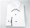 Chemise Habillée Blanche Bordure Noire