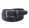 Ceinture en Daim Bleu Marine pour Homme