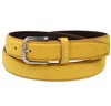 Ceinture en Cuir Suédé Jaune pour Homme