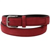 Ceinture en cuir suédé grenat pour Homme