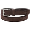 Ceinture en cuir de daim marron foncé