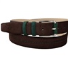 Ceinture en Daim Marron et Vert Foncé