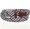 Ceinture Élastique Enfant Tressée Bleu Ciel et Marron