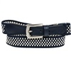 Ceinture Enfant Élastique Bleu Marine à Pois Blancs