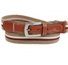 Ceinture Enfant Élastique Beige Rayure Grenat