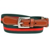 Ceinture Élastique Enfant Vert Billard à Rayure Rouge