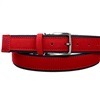 Ceinture en Daim Rouge et Bleu