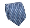 Cravate Bleue à Motif Géométrique