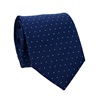 Cravate Bleu Marine à Pois Blancs