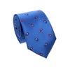 Cravate Bleu Cachemire Fuchsia et Noir