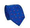 Cravate Bleu Ciel avec Roses Rouges