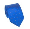 Cravate Bleu Ciel Pois Orange et Violets