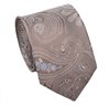 Cravate beige à motif paisley
