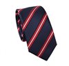 Cravate Bleu Rayures Rouges Style Italien