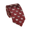 Cravate Cadet Bordeaux Schnauzer Beige