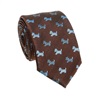 Cravate Cadet Marron Schnauzer Bleu