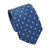 Cravate Cadet en Soie Cobalt à Pois Blancs