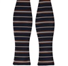 Cravate Noeud Bleu Marine Rayures Marron