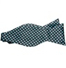 Cravate Noire à Pois Turquoise