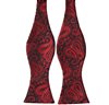 Cravate Noeud Papillon Noir Paisley Rouge