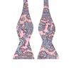 Cravate Noeud en Soie Rose Cachemire Gris
