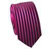 Cravate Étroite Rayures Magenta