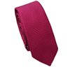 Cravate Étroite en Soie Magenta Brocart