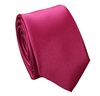 Cravate Étroite et Mouchoir Magenta