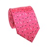 Cravate Fuchsia avec Fleurs Marron