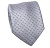 Cravate Grise Perle Paisley Rose