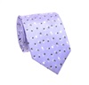 Cravate Mauve avec Fleurs Grises