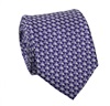 Cravate Violette à Motif Géométrique