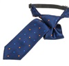 Cravate Enfant Bleu Marine à Pois Orange