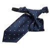 Cravate Enfant Bleu Marine à Pois Blancs